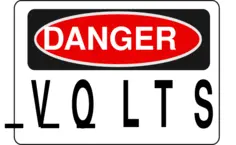 Danger volts blank sign vector image