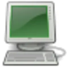 Pony green desktop computer vector image