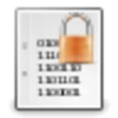 Encrypted document gold icon vector illustration