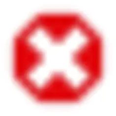 White cross within a red octagon vector image