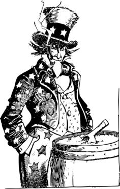 Evil Uncle Sam vector image