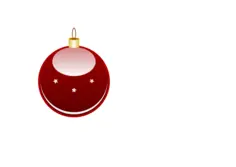 Glossy red Christmas ornament vector clip art