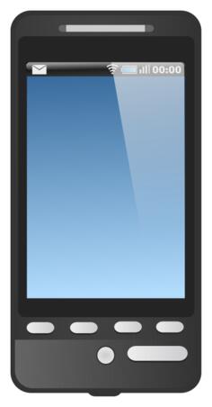 GSM touch screen phone vector image