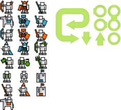 Strategy game tileset vector illustration