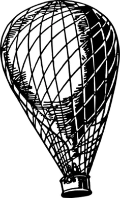 Hot air balloon vector drawing