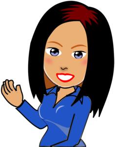 Comic girl presenting vector illustration