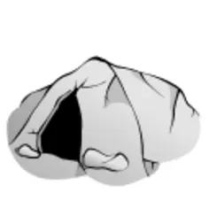 Cave entrance RPG map symbol vector image