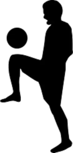 Silhouette freestyle soccer player vector image