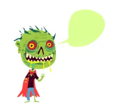 Zombie portrait vector drawing