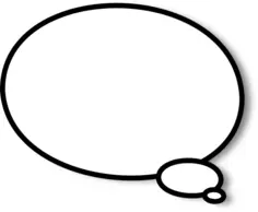 Thought callout bubble right vector image