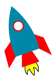 Cartoon space rocket vector image