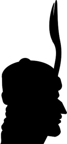 Vlad the impaler profile silhuette vector illustration