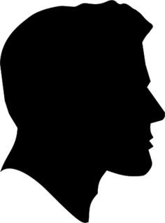 Male profile silhuette vector illustration