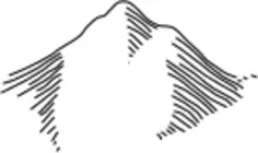 Mountain map symbol vector image