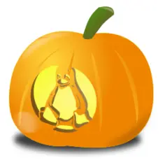 Tux pumpkin vector illustration