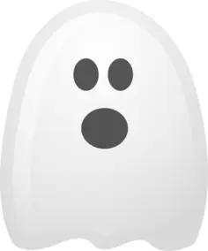 Vector illustration of cartoon ghost