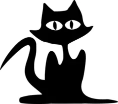 Comic cat vector illustration