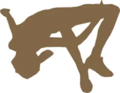 Silhouette vector drawing of high jumper