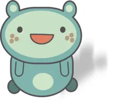 Blue cartoon cat vector graphics