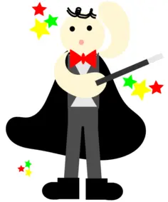 Happy magician vector illustration