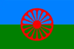 The Romani flag vector clip art