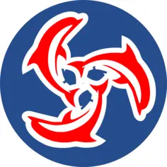 Dolphins icon vector drawing