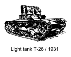 Light tank T-26 1931 vector image