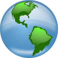 Glossy globe vector image