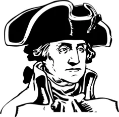 Vector illustration of portrait of George Washington