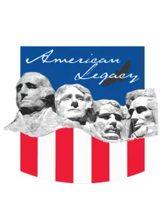 American legacy with Mt. Rushmore vector drawing