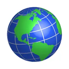North and South American globe vector image