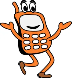 Funny walking phone vector image