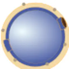 Ship port hole vector illustration