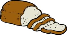 Color graphics of loaf of bread vector clip art