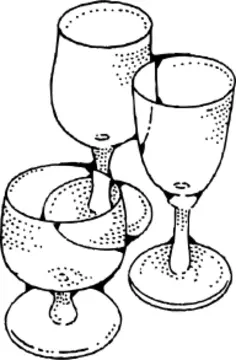 Vector clip art of wine glasses