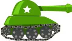Cartoon tank vector image