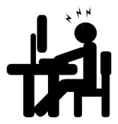 Angry computer user sign vector image