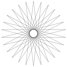 Hexicosagram vector illustration