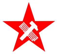 Hammer and keyboard in star vector illustration