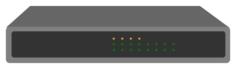 8-Port Metal Desktop Switch with 4 PoE Ports wireless router vector drawing