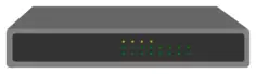 8-Port Metal Desktop Switch with 4 PoE Ports wireless router vector drawing