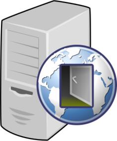 Proxy server icon vector drawing
