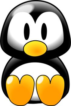 Color baby penguin vector image