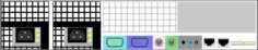 Desktop computer ports vector image