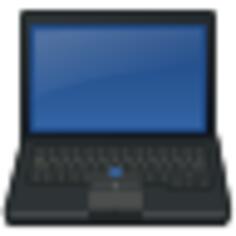 Vector image of front view of laptop
