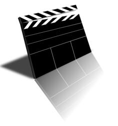 Movie scene slate vector image