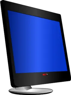 Freestanding LCD monitor vector image