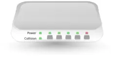 Five port networking hub vector graphics