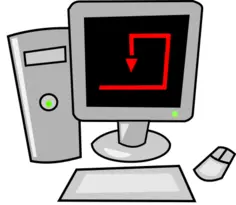 Personal computer icon verctor graphics vector