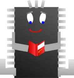 Idle computer processor vector image
